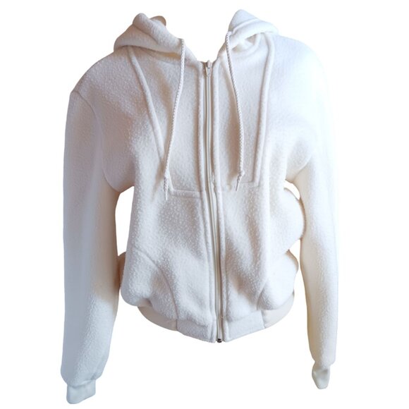 Vintage Women's Hoody Fleece Jacket Hooded Zip-Up Polar Club 1990's - Picture 2 of 5